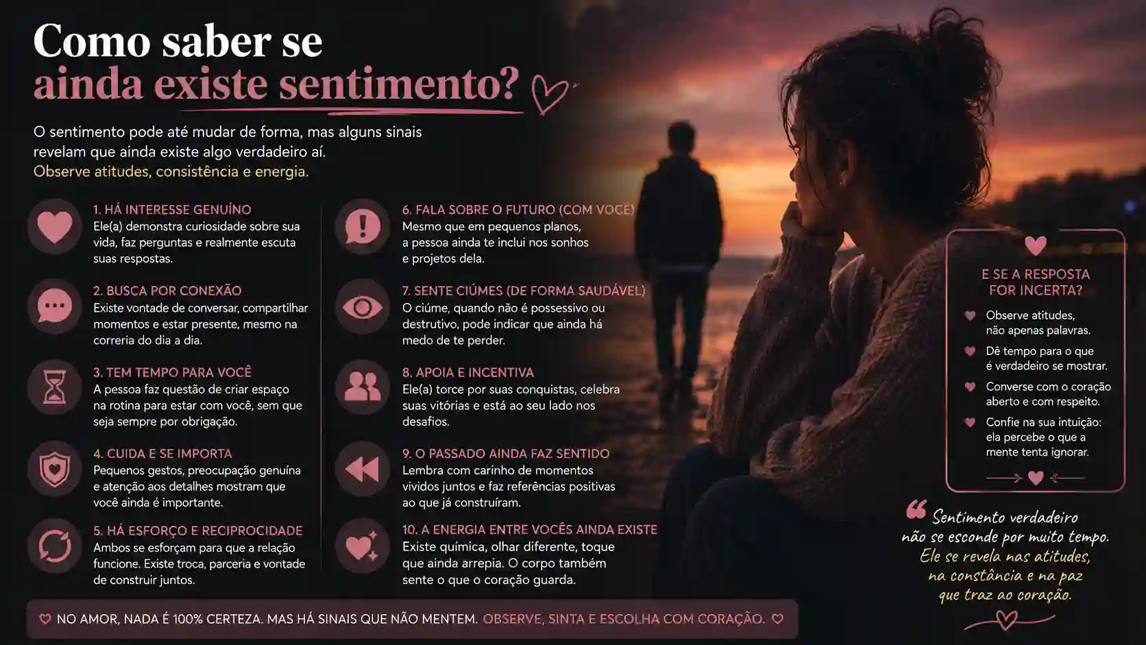Como saber se ainda existe sentimento?