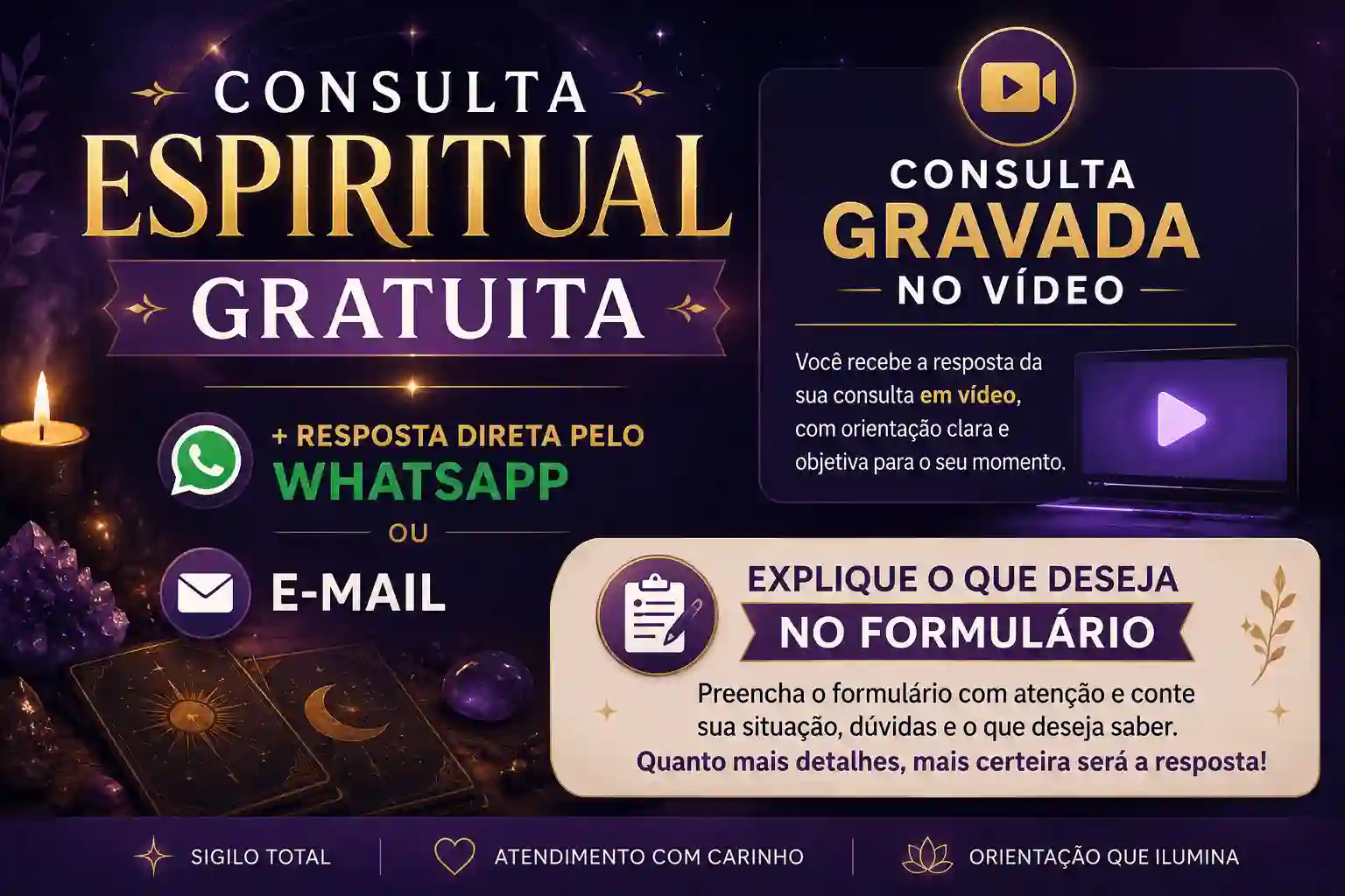 Consulta espiritual gratuita e personalizada