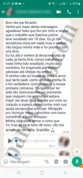 Conversas trabalhos de amarração amorosa
