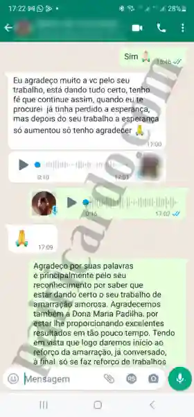 Conversas trabalhos de amarração amorosa