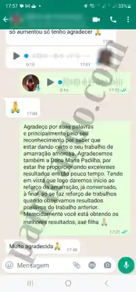 Conversas trabalhos de amarração amorosa